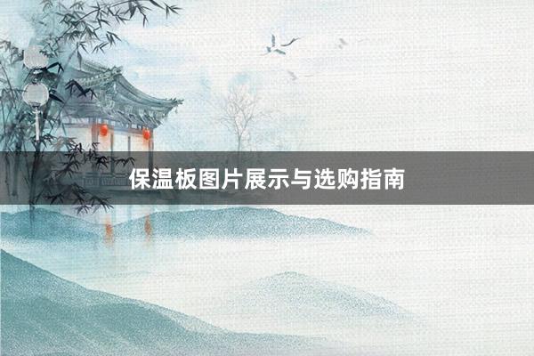 保温板图片展示与选购指南